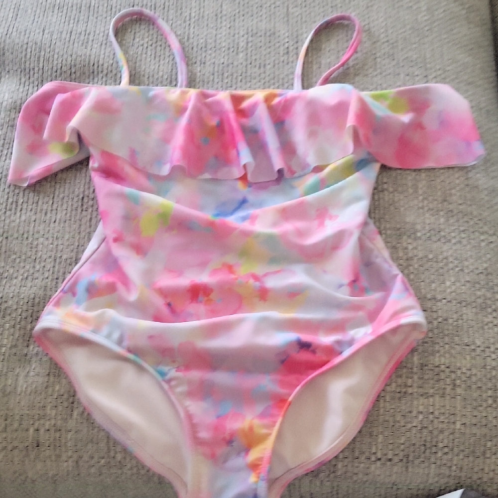 Cat & Jack Kids Swim One Piece - Pink and Blue